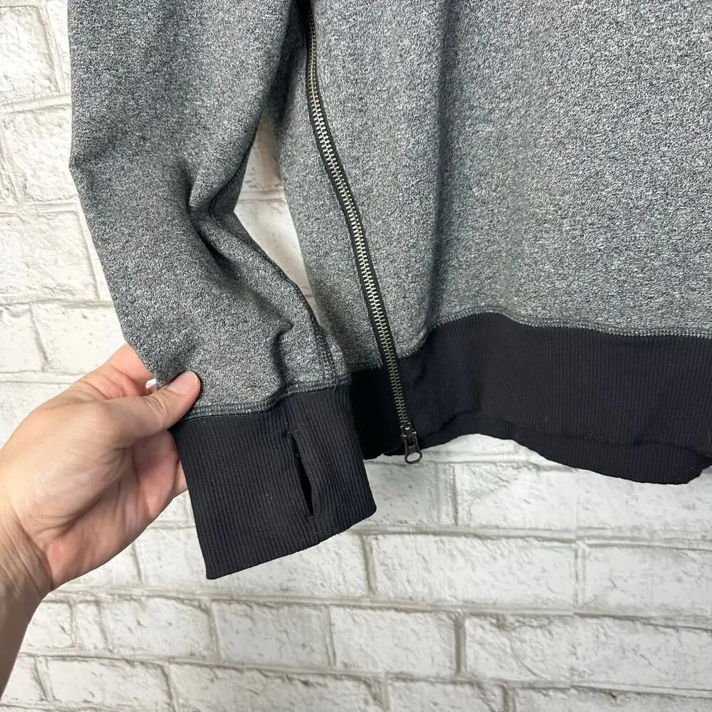 Lululemon Om & Roam Pullover Hoodie Sweatshirt Zip Athletic Neutral Gray Black 4